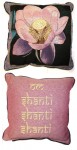 Pillow - Pink Lotus with "Om Shanti" on the back