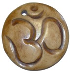 Om Pendant - Bone