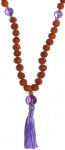 Kriya Mala - Rudraksha with Amethyst Counters