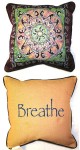 Pillow - Art of Yoga with "Breathe" on the back
