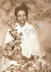 Anandamayi Ma Photo - Garlanded with Lotus - Sepia 5x7