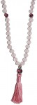 Kriya Mala - Rose Quartz with Faceted Amethyst Counters